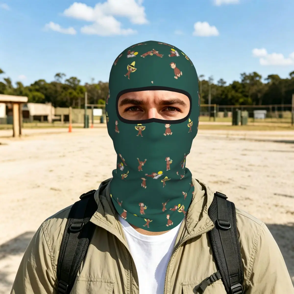 George The Curious Monkey For Kids Pack Thin Balaclava Full Face Mask Sun Protection Neck Gaiter For Motorcycle Fishing Outdoor