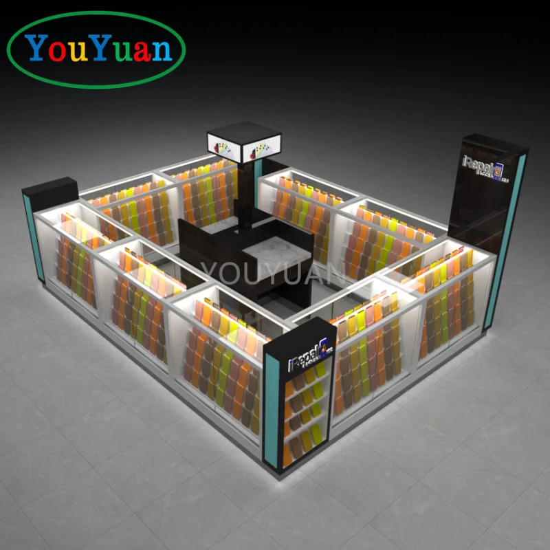 (customized)Cellphone repair shop kiosk store counter i phone mobile shop glass counter cellphone shop display table