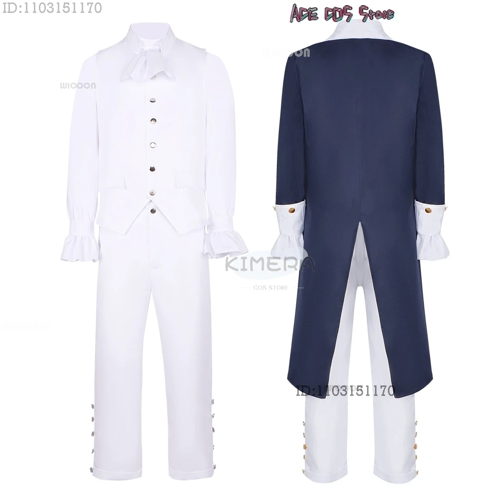 Hamilton COSPLAY-Disfraz de escenario Musical, vestido de baile de caballero Alexander, uniformes medievales para adultos, traje Retro