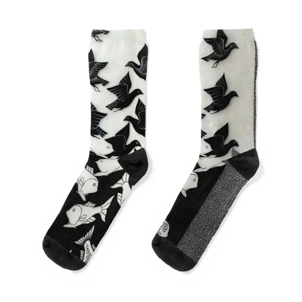 Sky and Water II by M.C. Escher Socks Crossfit cotton Socks Girl Men's