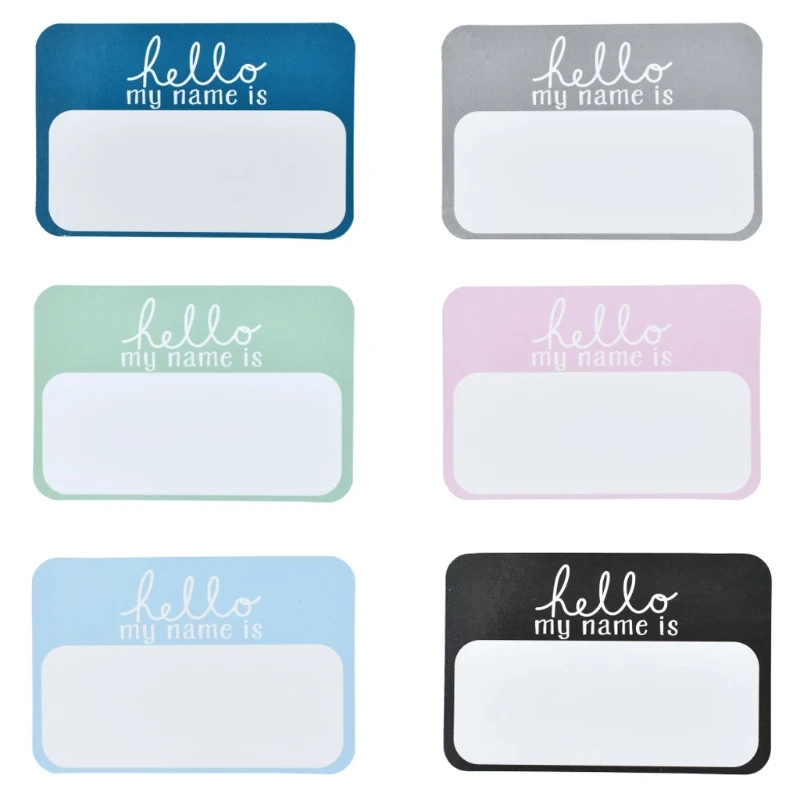 

6pcs Baby Announcement Sticker Newborn Hospital Photography Props School Office Name Tag Labels Hello Name Sticker