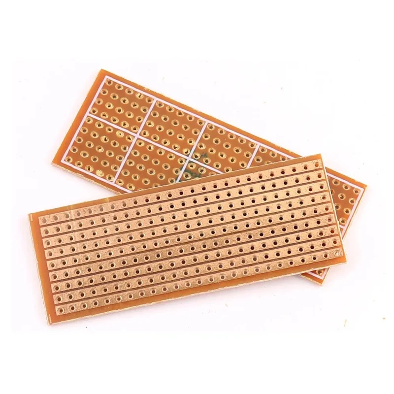 5/10 قطعة لوحة دارات مطبوعة 2.5x6.4 سنتيمتر جانب واحد لوحة دارات مطبوعة لتقوم بها بنفسك تجربة عالمية مصفوفة لوحة دوائر كهربائية صف واحد ثقب مستمر