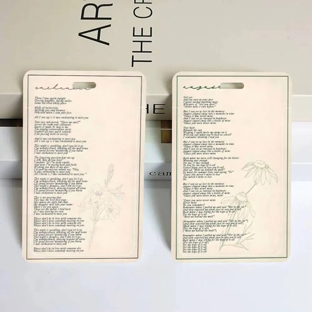 Singer Taylors-Swifts Music Album Lyrics ID Card Holder Neck Strap Pendant Door Badge Holder Lanyards Keychain Work Credential - view 3
