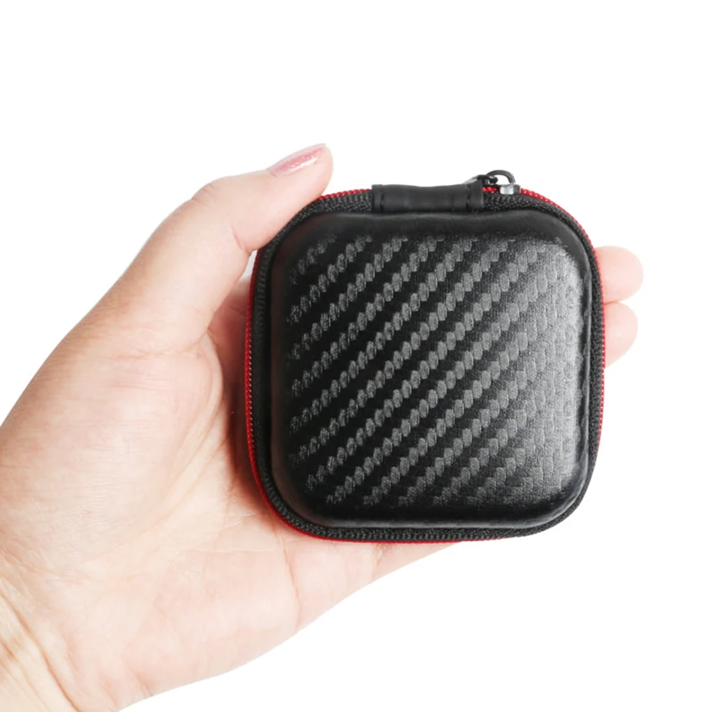 Earphone Storage Bag Accessories Square Earbud Holders Small Size Headset Pouch Containers Organization Holder Accessory