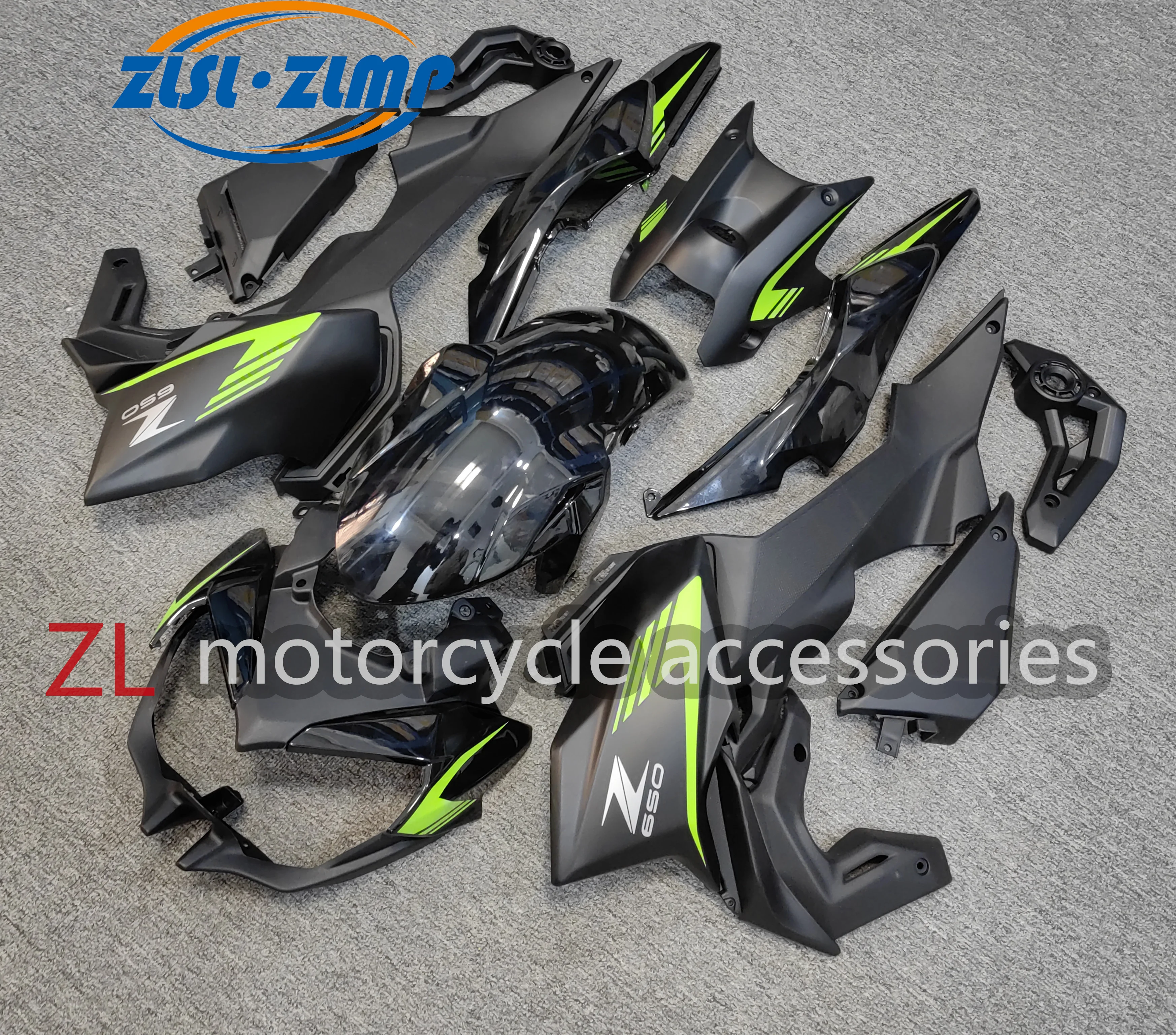 For Kawasaki Z650 2020 2021 2022 2023 ABS injection molding Motorcycle fairing whole body kit decoration kit Z 650 black Green