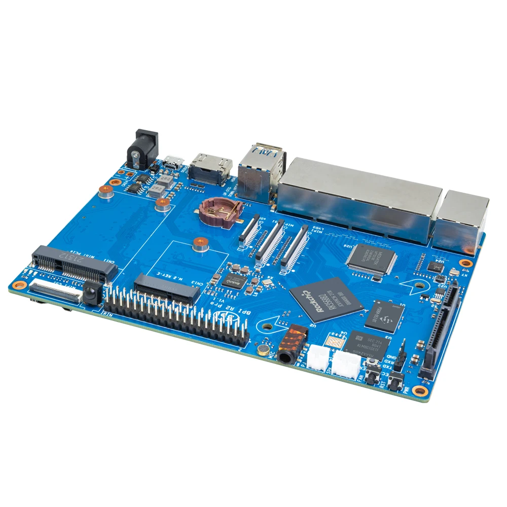 Banana Pi BPI-R2 Pro Rockchip RK3568 Quad-Core Cortex-A55 2G LPDDR4 16G Emmc Ondersteuning Sata Microsd Csi usb 3.0 Run Linux Android