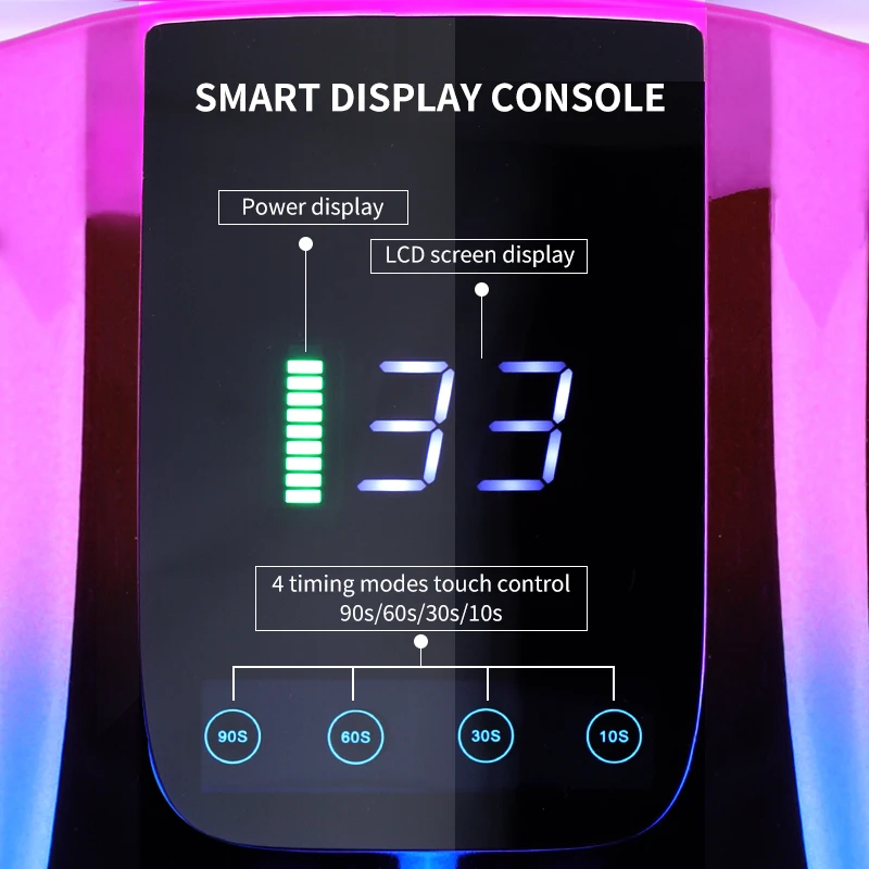 Secador de uñas profesional recargable 96W 42 cuentas UV LED portátil inalámbrico lámpara de uñas de gel máquina con acero inoxidable extraíble