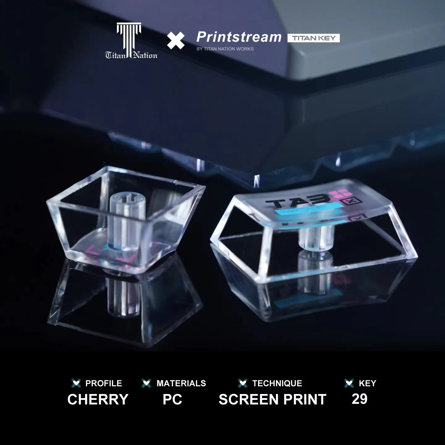 TITANNATION Printed Girl PC Keycaps Thermal Sublimation Factory Side Penetration Keyboard Keycaps Adapt Bee Made68 PC Accessorie
