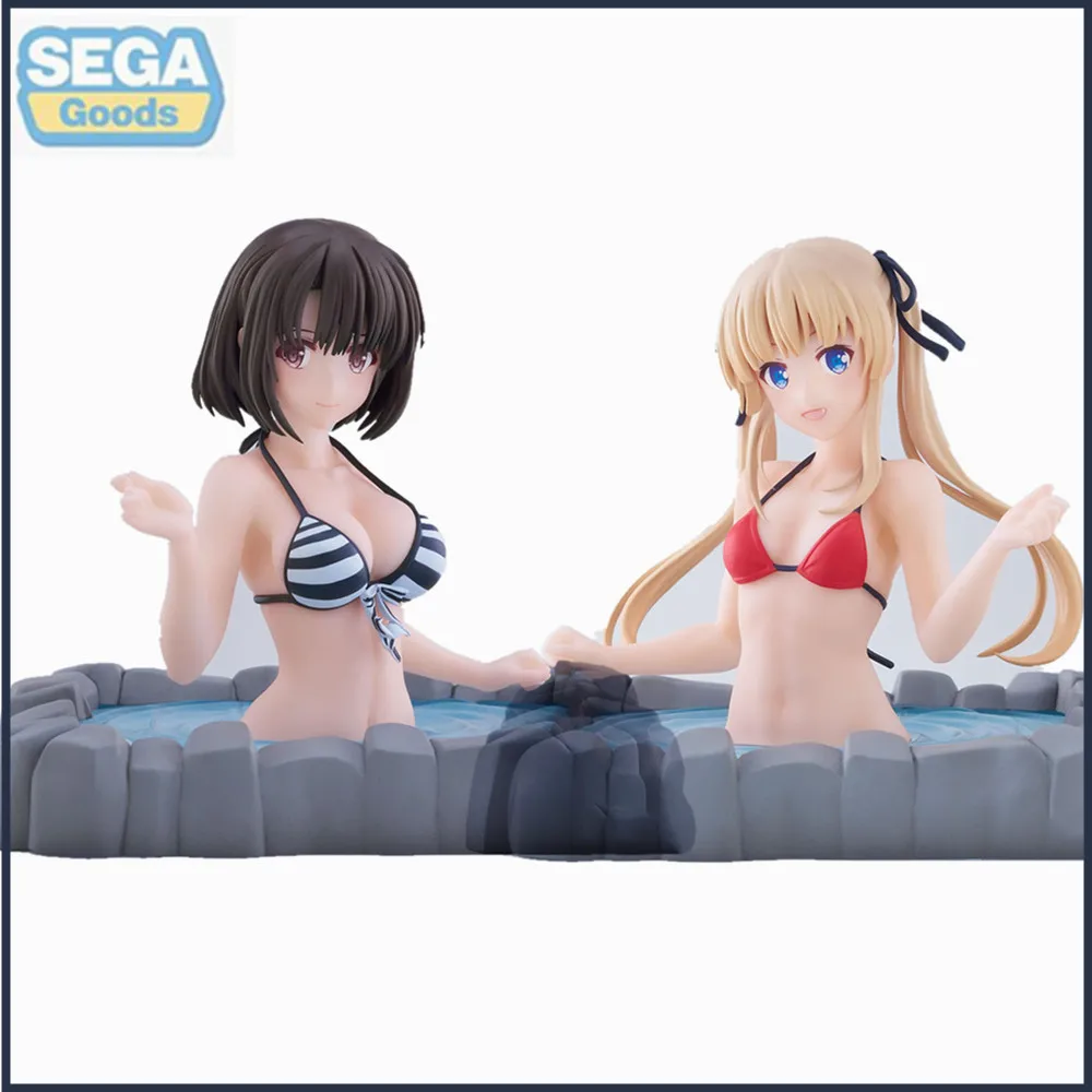 ของเล่นอนิเมะดั้งเดิม saekano Thermae saekano Thermae Sawamura Spencer eriri สำหรับเด็กสะสมตุ๊กตาขยับแขนขาได้ PVC ขนาด14ซม.