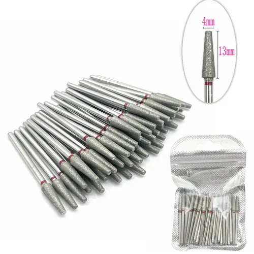 Imagen 2 del producto 50 unids/set fresa de diamante brocas de pulido pulido de diamante Dental brocas de uñas vástago de 2,35mm