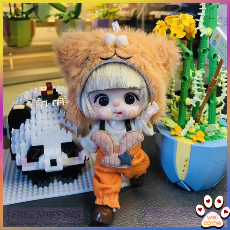 

Adorable 13cm Ob11 BJD Doll Jointed Moving Figure Collectible Toy Cute Display Item Holiday Gift Blind Box Collectors Item