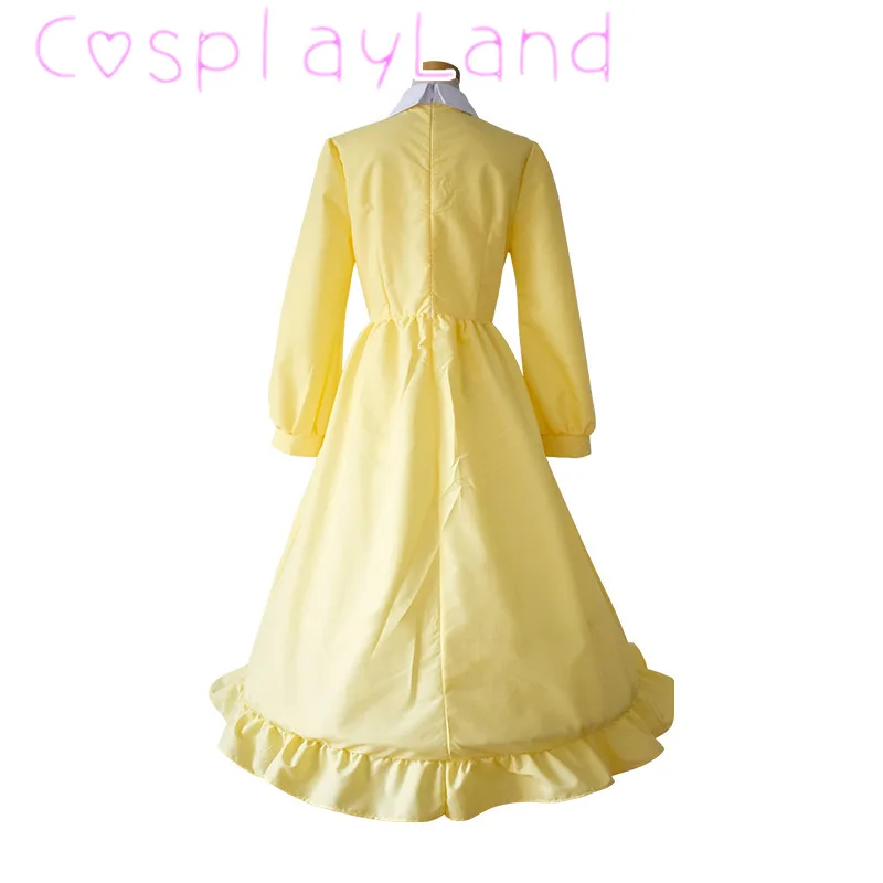 Classic Anime Moving Castle Sophie Cosplay Blue Yellow Green Long Dress Women Halloween Carnival Costumes Maid Dress