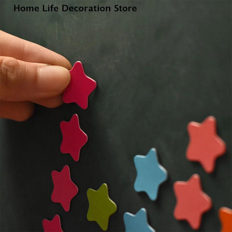 【TG】20pcs Star Shape Fridge Magnet Mix Colors Message Board Magnetic Refrigerator Sticker Home Kitchen Decoration Accessories