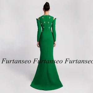 Personalisierte Luxus Steinkugel Kleid Ärmeln Kristall Schlampe Frontschlitz scannen Trem Saudi Kleider Kleider Meerjungfrau Partykleid 8 Hauptverkäufe lange Partykleider mit Steinen - №4