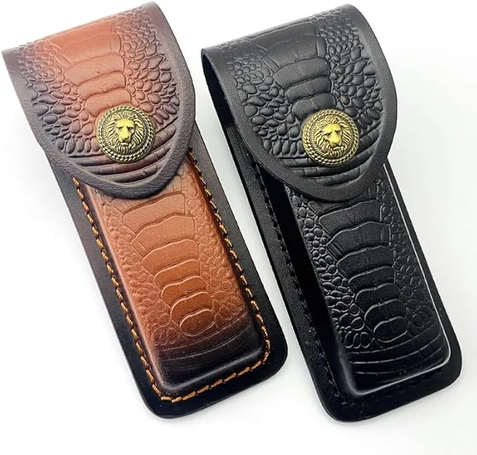 1PC Knife Sheath, Portable Leather Knife Case for Belt with Snap Closure is Suitable Outdoor Activities