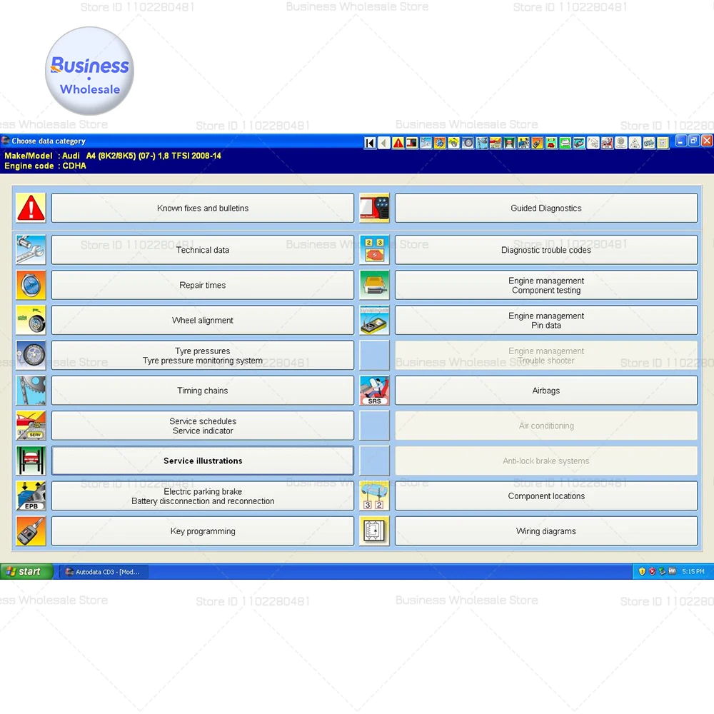 Repair database Diagnostic Tools Software Auto Data 3.45 Vehicle wiring diagram Original installation Only English CD USB Car