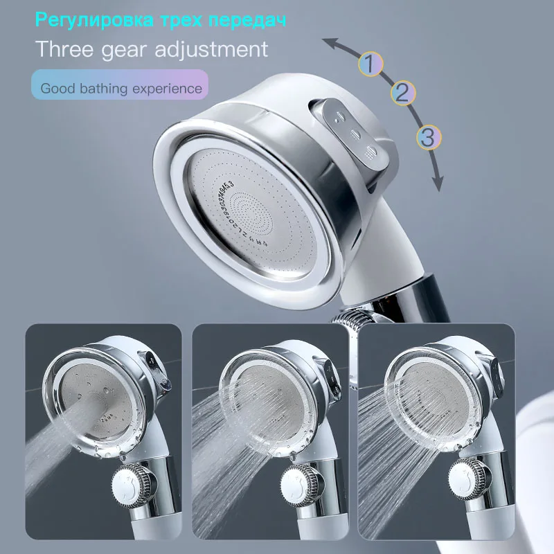 

Pressurized Shower Head High Pressure Water Saving Perforated Free Bracket Hose Adjustable Bathroom Accessories Shower Set