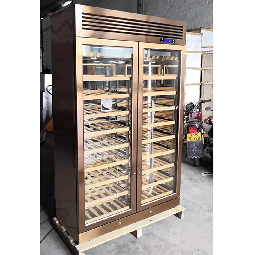 Wine cooler cabinet 200 bottles full 304 stainless steel wine fridge commercial