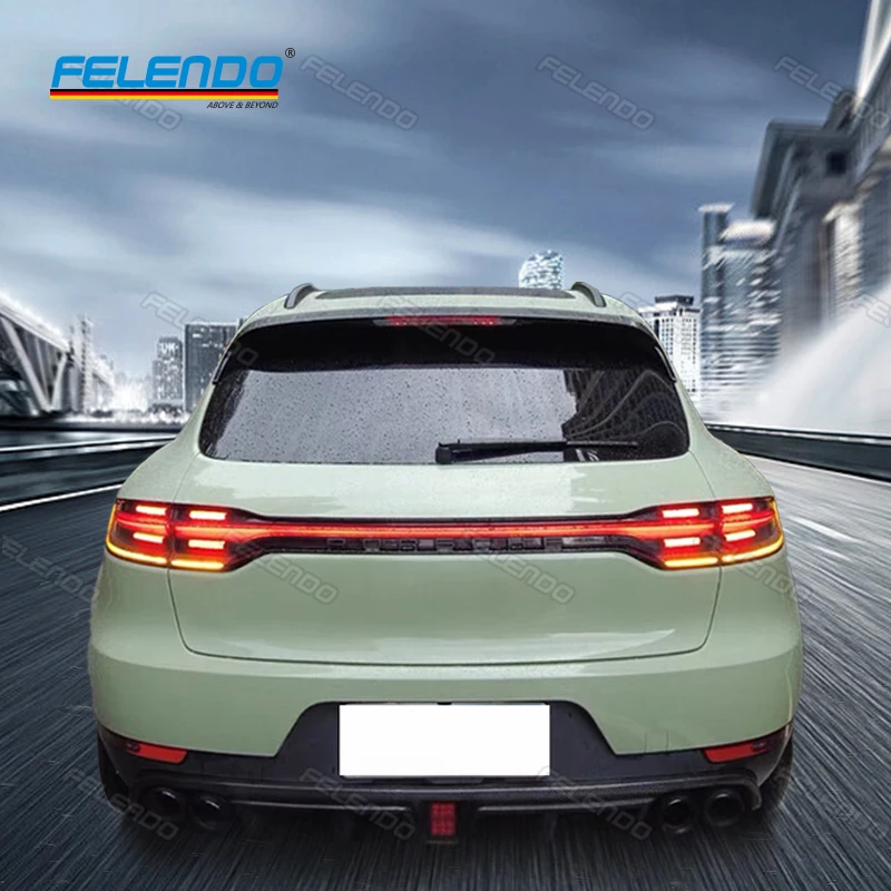 Felendo Hochwertiger Autoscheinwerfer, vollständige LED-Beleuchtung, Montage, Rücklicht, Rückleuchte, Rücklichter für Porsche Macan 2014–2020