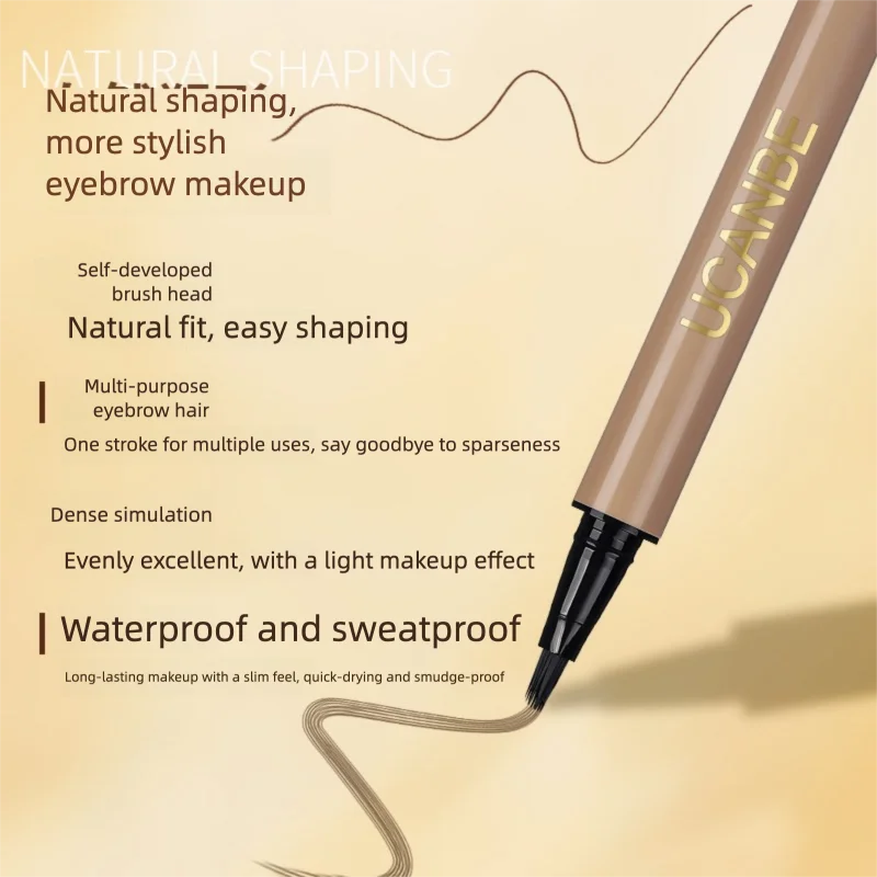 

Ucanbe Liquid Eyebrow Pencil With Angled Tip For Natural-looking Wild Eyebrows, Long-lasting Color, Natural And Non-fading,