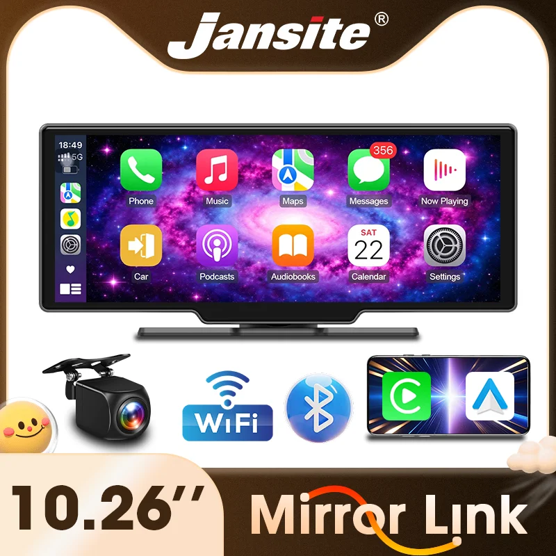 

Universal Portable 10.26 Inch Car Intelligent System for Automotine Screen Wireless Carplay & Android Auto 5G WIFI Plug and Play