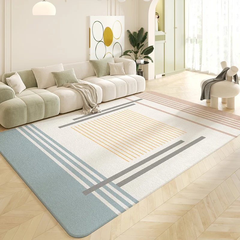 Nordic Carpets for Living Room Ins Style Large Area Rugs for Bedroom Imitation Cashmere Bedside Carpet Blanket Cloakroom Rug