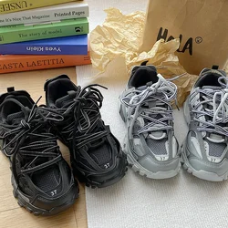 Brand Design Black Gray Men Sneakers Fashion New Men's Chunky Sneakers Male Female Dad Shoes Trendy Girls Boys Casual Shoes