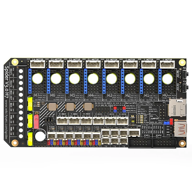 Spider V3.0 H7 32-битная материнская плата привода 24 В/48 В дополнительная плата питания 8-осевой привод TMC5160T TMC2209 для Voron