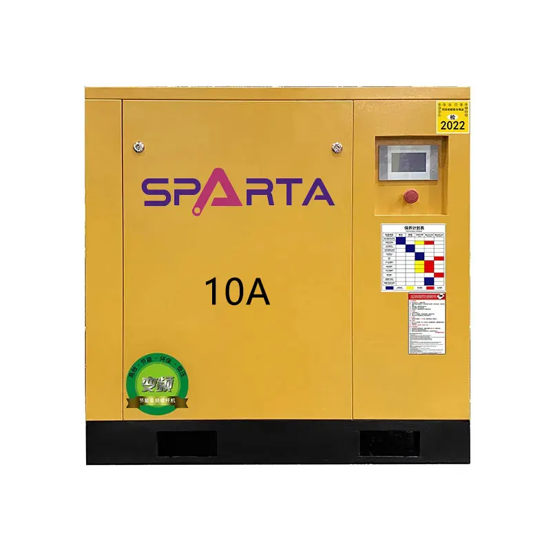 10HP 7.5KW 8bar Fixed Screw Rotary Air Compressor Silent Direct Drive 220V AC