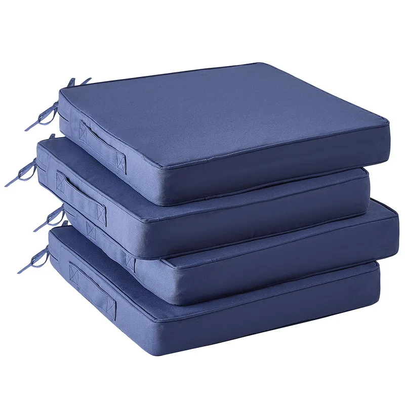 Outdoor Waterproof Sun‑Resistant Square Sponge Cushion Non‑Slip Removable Washable Seat Pad Multi‑Color Optional