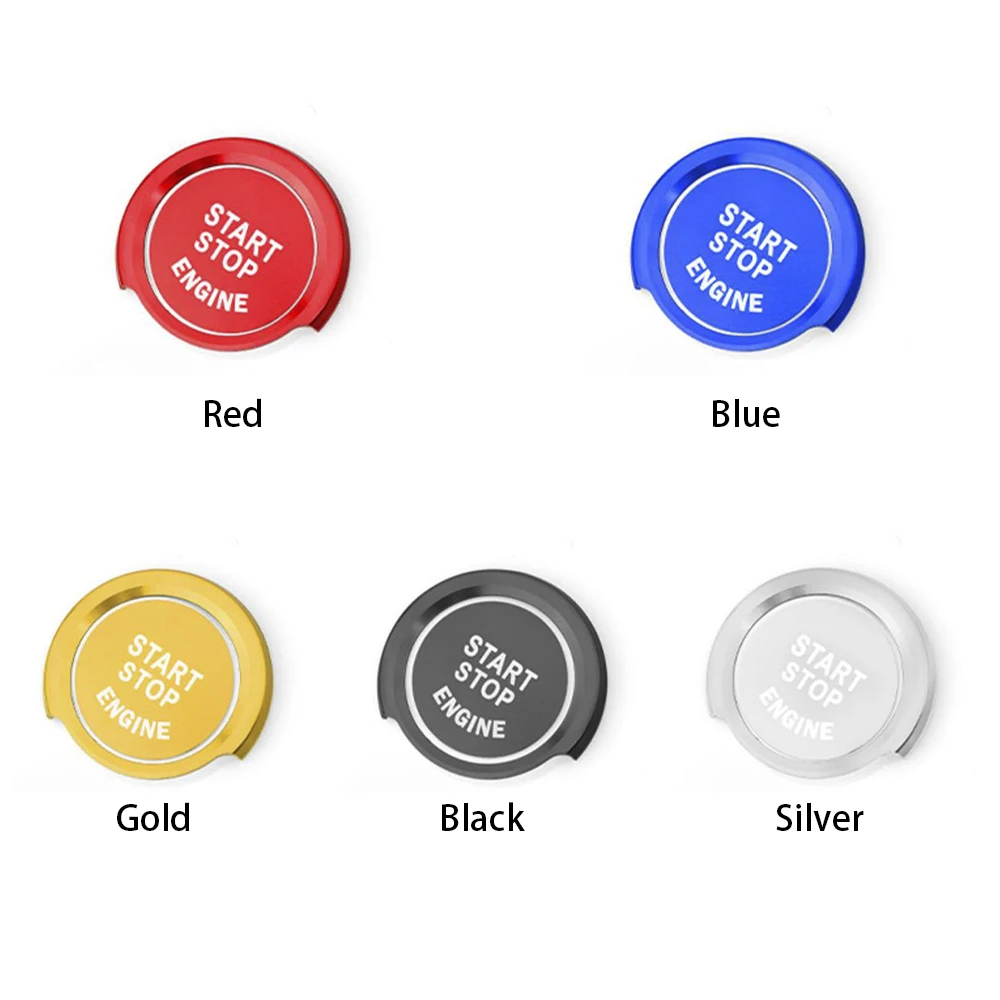 5 Colors Car Engine Start Push Button Stickers for BMW 1 2 3 4 X1 F48 F20 F21 30 32 33 34 36 45 46 Ignition Key Ring Trim Cover
