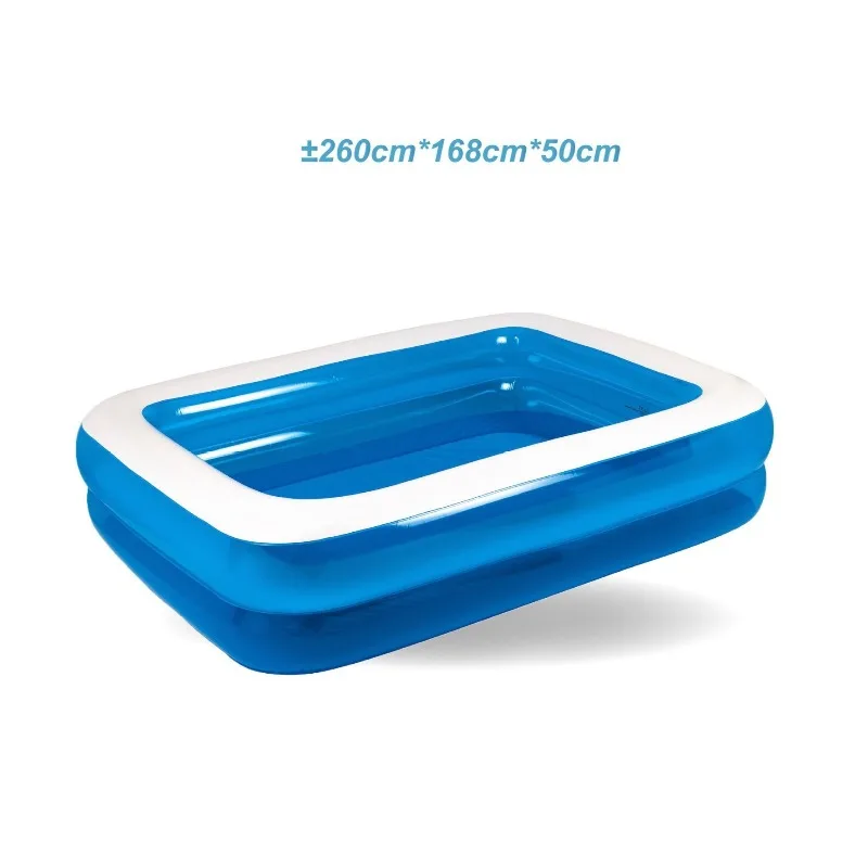 2m/2.62m/3m Outdoor Large, Reinforced, Durable Rectangular Inflatable Swimming Pool, Ideal for Outdoor Water Play 3