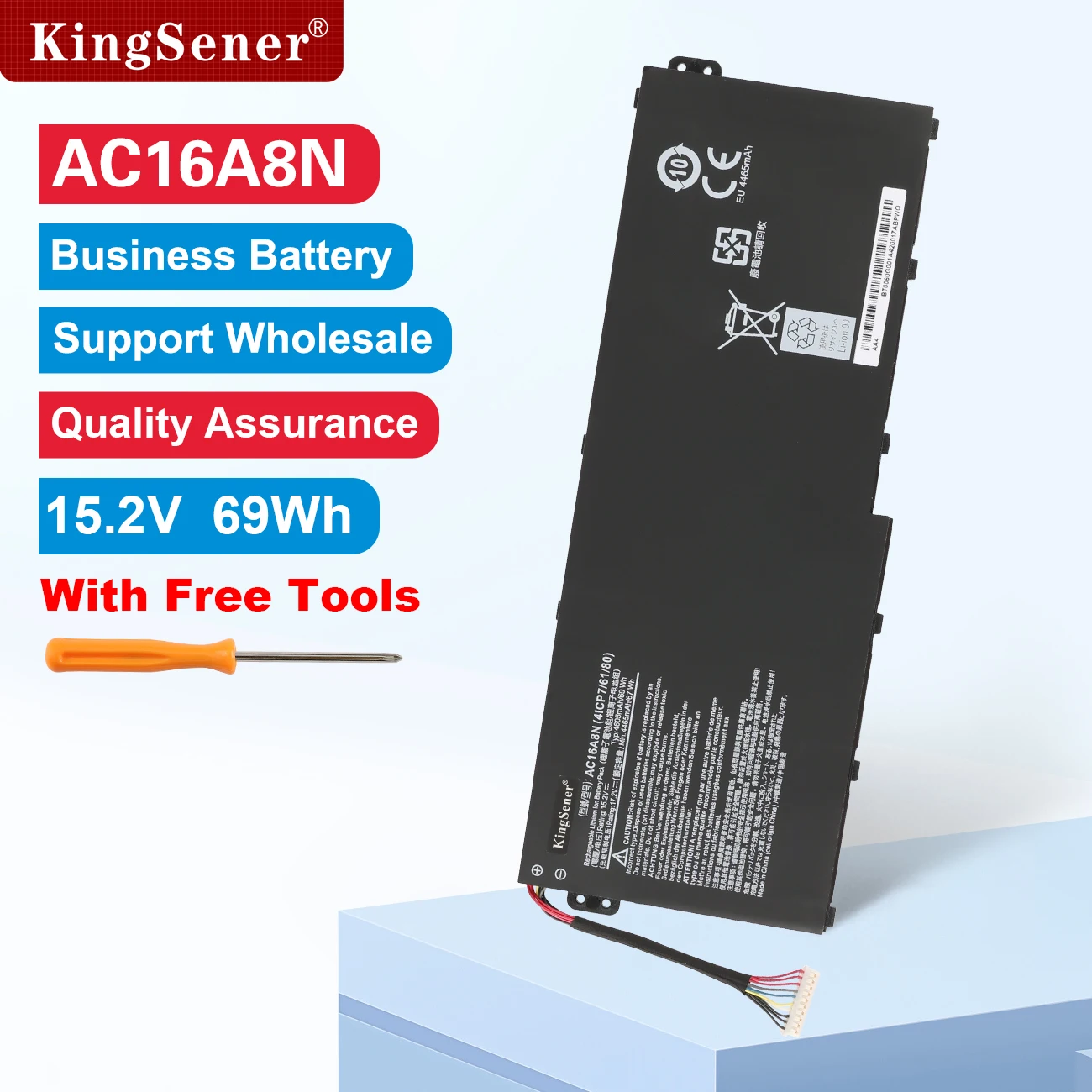 

KingSener New AC16A8N Laptop Battery for Acer Aspire V17 V15 Nitro VN7-593G VN7-793G VN7-793G-73YP 78E3 VN7-793 717L 4ICP7/61/80