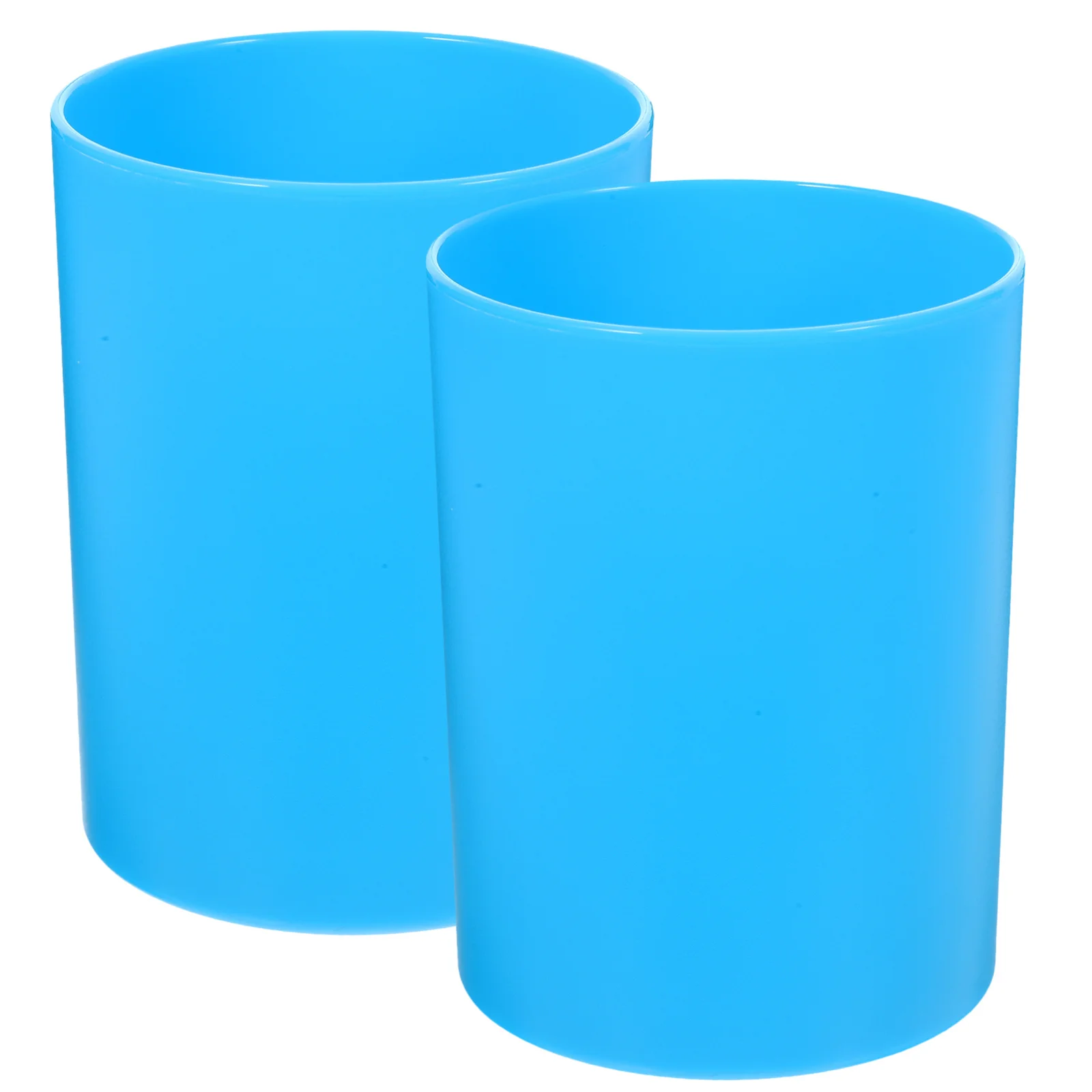 2Pcs Pencil Organizer for Desk Pen Holder Large Capacity Makeup Brush Holder Reusable Plastic Pencil Cup Stylish Rounded Edge