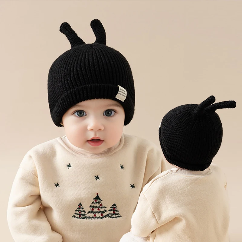 

Милая вязаная шапка с щупальцами для ребенка, зимняя теплая пуловерная шапка, однотонная шерстяная вязаная крючком шапка для детей 1–4 лет, детские шапочки для мальчиков и девочек