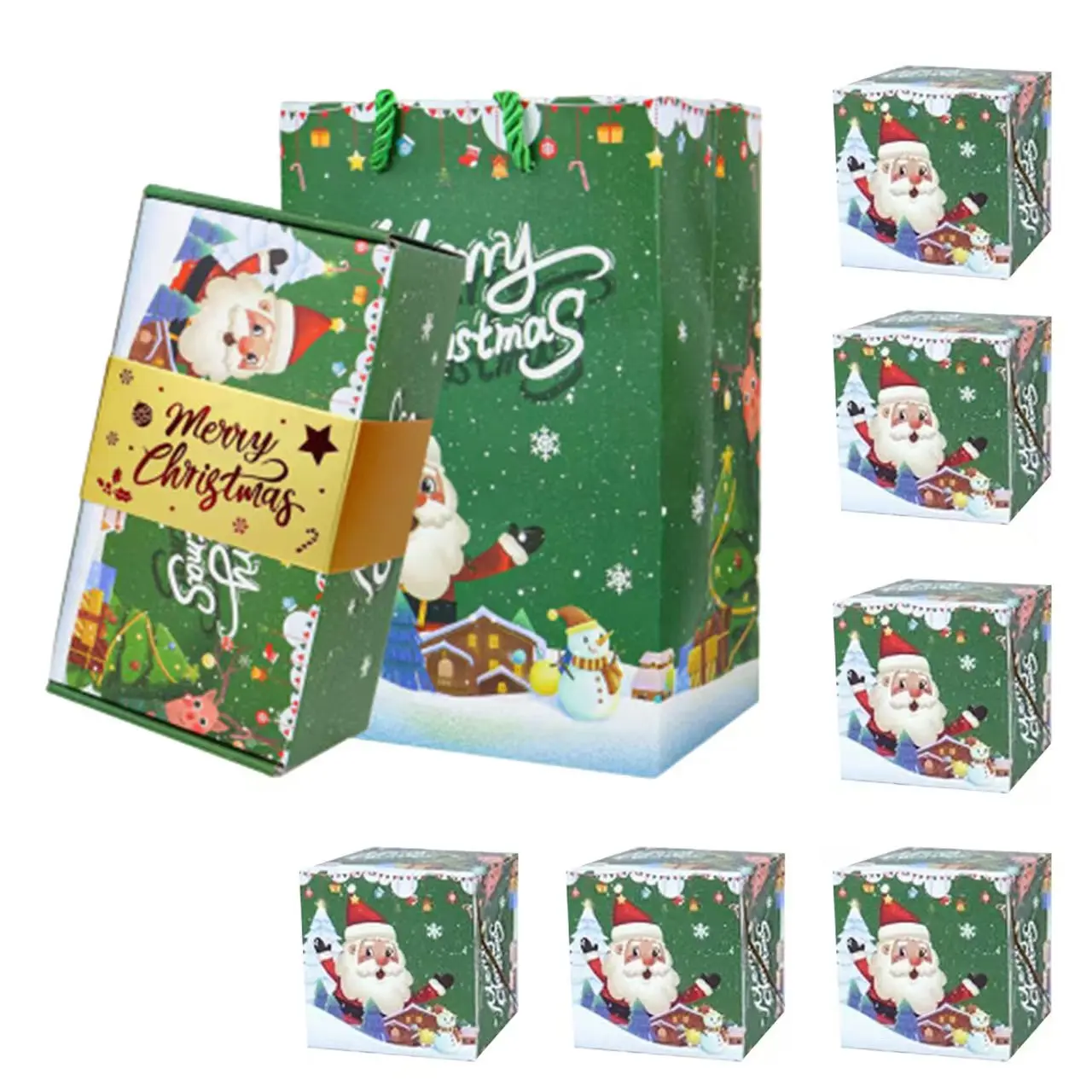 8 Green Surprise Gift Boxes, Christmas Explosion Gift Boxes, Foldable Pop-Up Surprise Gift Boxes, Perfect Holiday Gift Ideas image 5