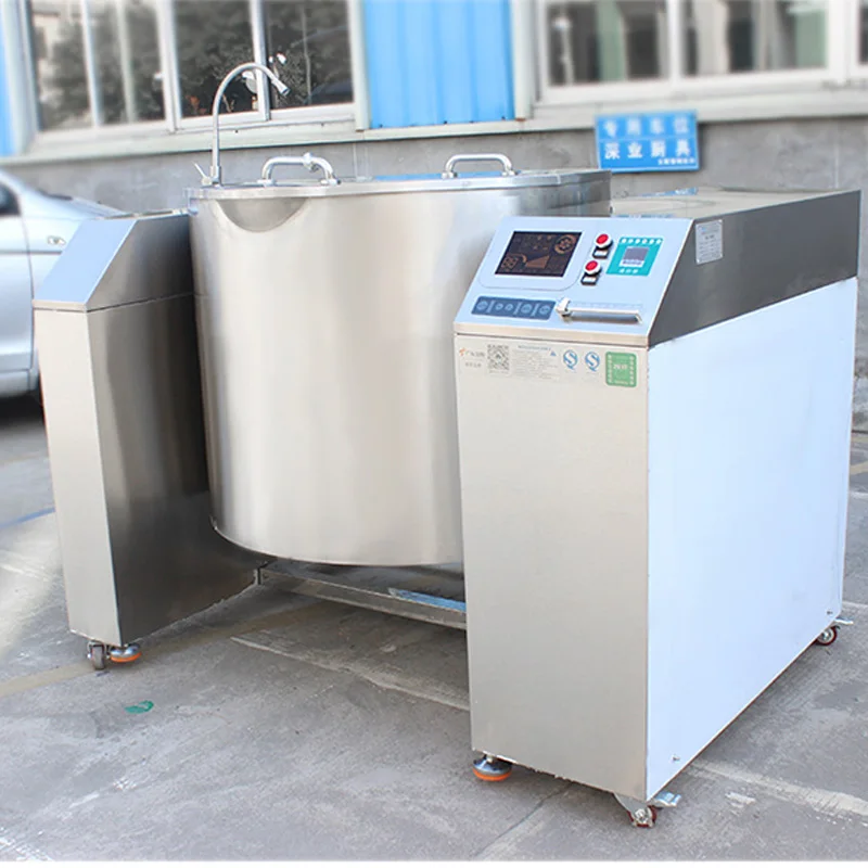 380v/30kw tipo de inclinação panela de sopa de alta potência tipo balanço panela de sopa automático marinado molho de carne frigideira/mistura pode ser adicionado