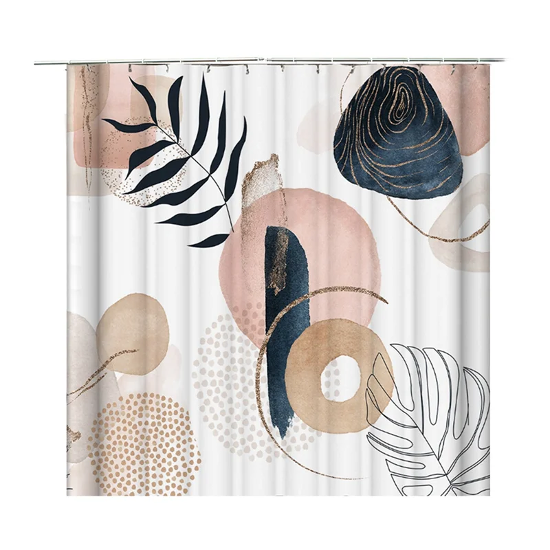 A47F-シャワーカーテン防水生地自由奔放に生きるバスカーテンホームバスルームカーテンフックアクセサリー