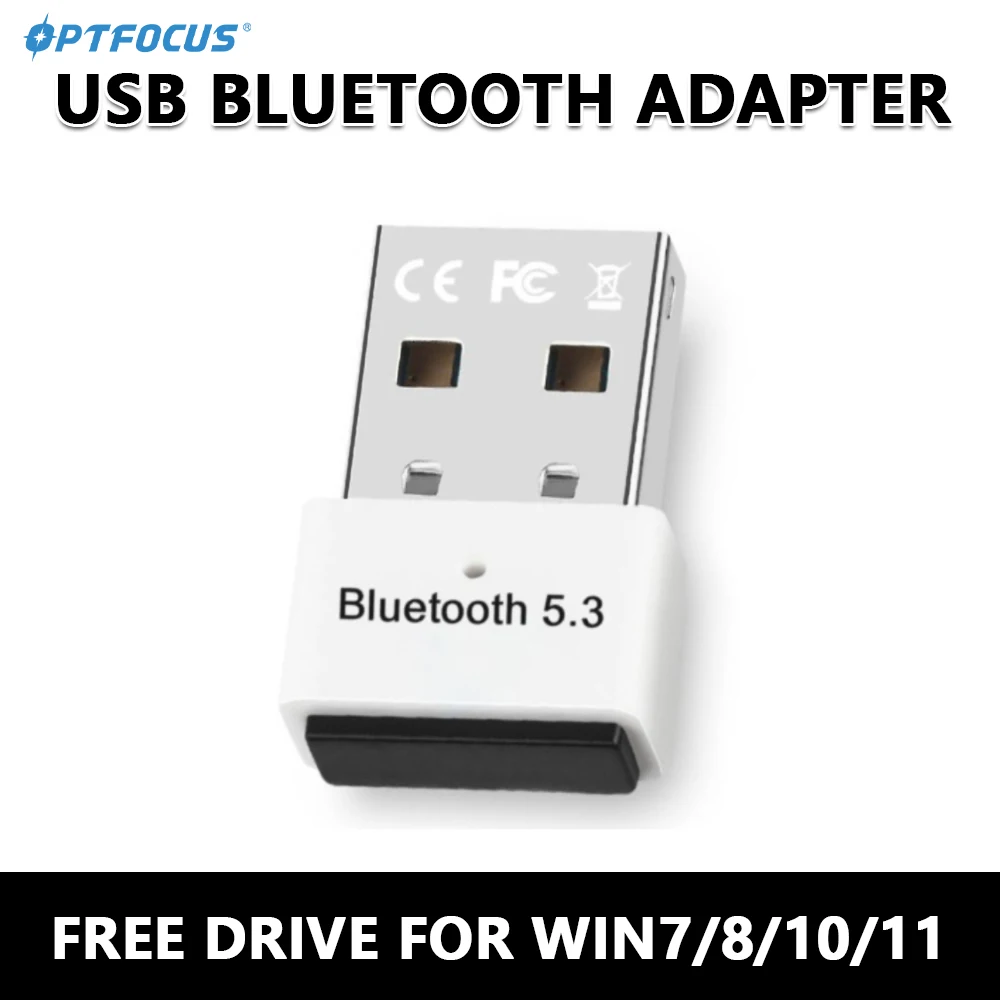 Adaptateur sans fil USB Bluetooth 5.3, récepteur BT, pilote gratuit pour PC, ordinateur portable, 7 appareils, se connectent à 20 mètres de