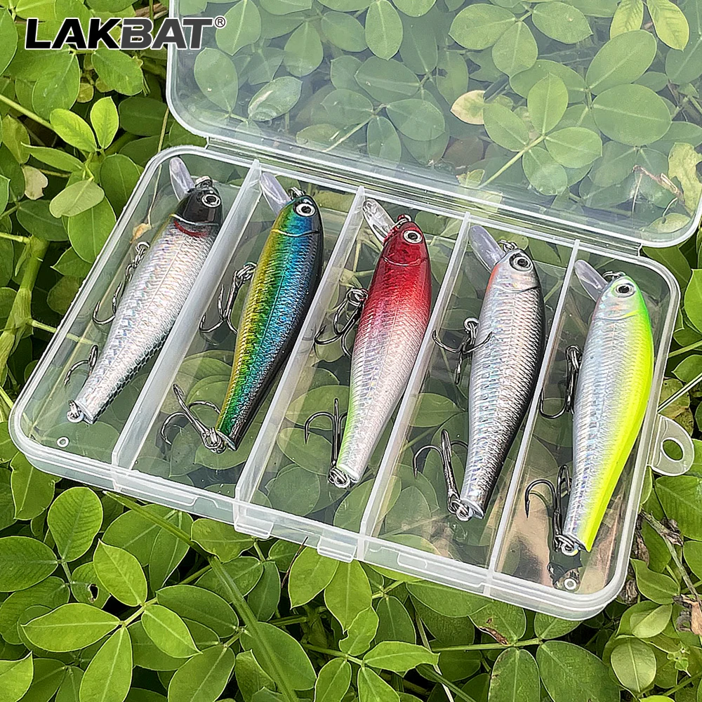 LAKBAT Schwimmender Minnow-Angelköder-Set 9,2g 8,8cm Wobbler Karpfen Bass Rassel-Swimbait 2/3/5 Stück Jerkbait Crankbait Hard Pesca – Detail 7