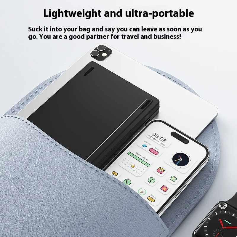 2024 Wireless Bluetooth Folding Keyboard Ipad Tablet Phone Notebook Universal Male And Female Portable Small Office Gift