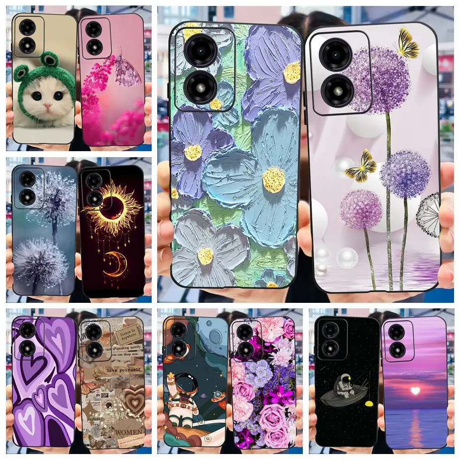 For Motorola Moto E14 Case Stylish Painted Cover 6.56\'\' Shockproof Phone Case For Motorola E14 Moto E 14 MotoE14 Soft TPU Fundas