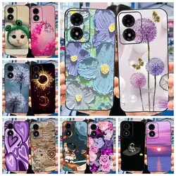 For Motorola Moto E14 Case Stylish Painted Cover 6.56'' Shockproof Phone Case For Motorola E14 Moto E 14 MotoE14 Soft TPU Fundas