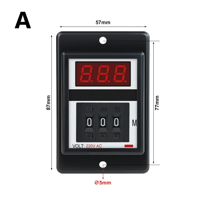 1pcs Time Relay,Delay Timer,Time Delay,FOR ASY-3D, 8PIN AC 220V,999S/999M Optional Electrical Equipment  Black