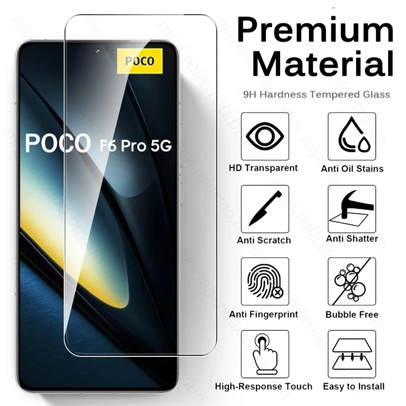 For Xiaomi PocoF6 Poco F6 Pro 5G Glass 4In1 HD Tempered Glass On Poxo Poko Little F6Pro F 6 Pro 6F Camera Lens Screen Protectors