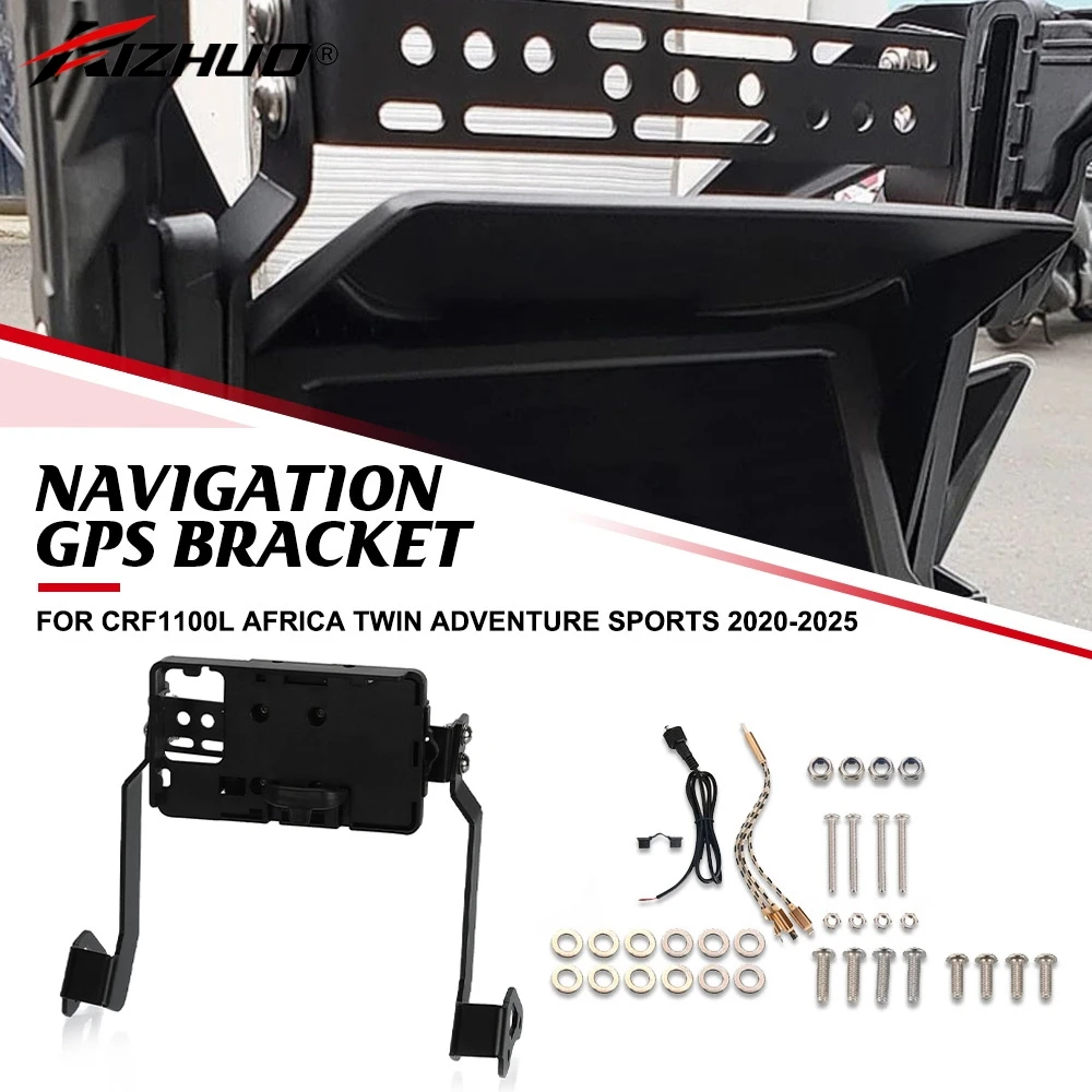 

For Honda CRF1100L Africa Twin ADVENTURE SPORTS 2020-2024 2025 Motorcycle Navigation Bracket GPS Mount Phone Adapt Holder Holder