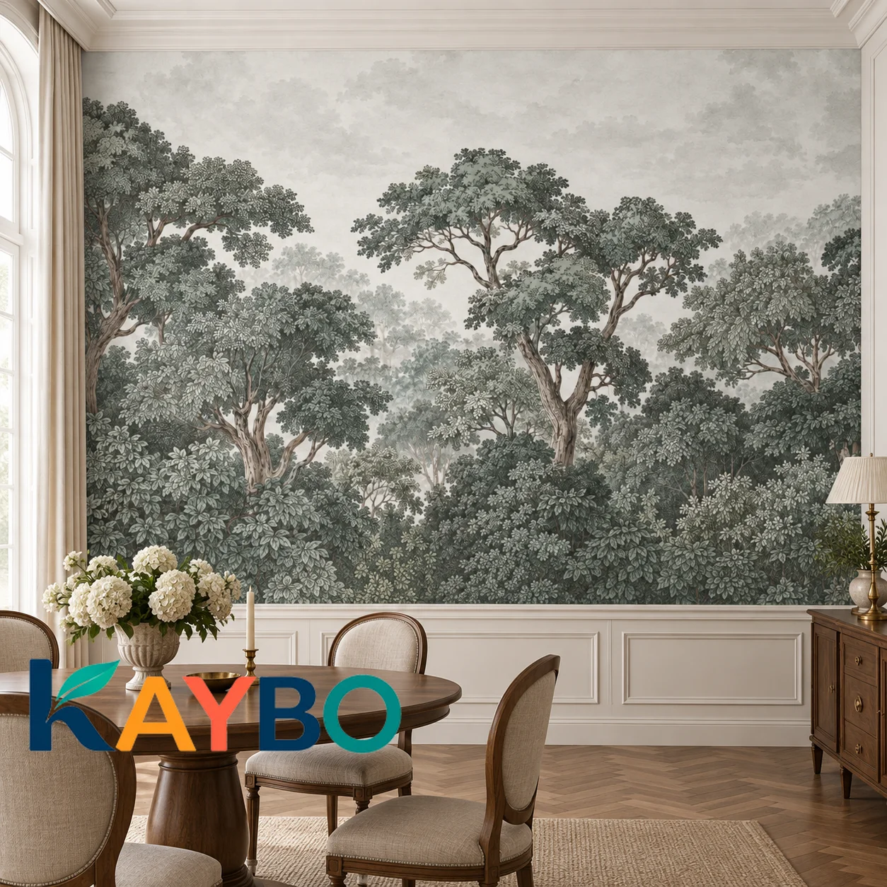 Forest Wall Mural Vintage Botanical Trees Scenic Woodland Landscape Living Room Decor Bedroom Wallpaper Non Self Adhesive Nature