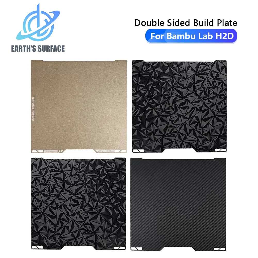

3D Printer Accessories For Bambu Lab H2d Bed Double Sided Bambulab Smooth Build Plate 325 x 355mm High Quality For Bamboo Lab 2D