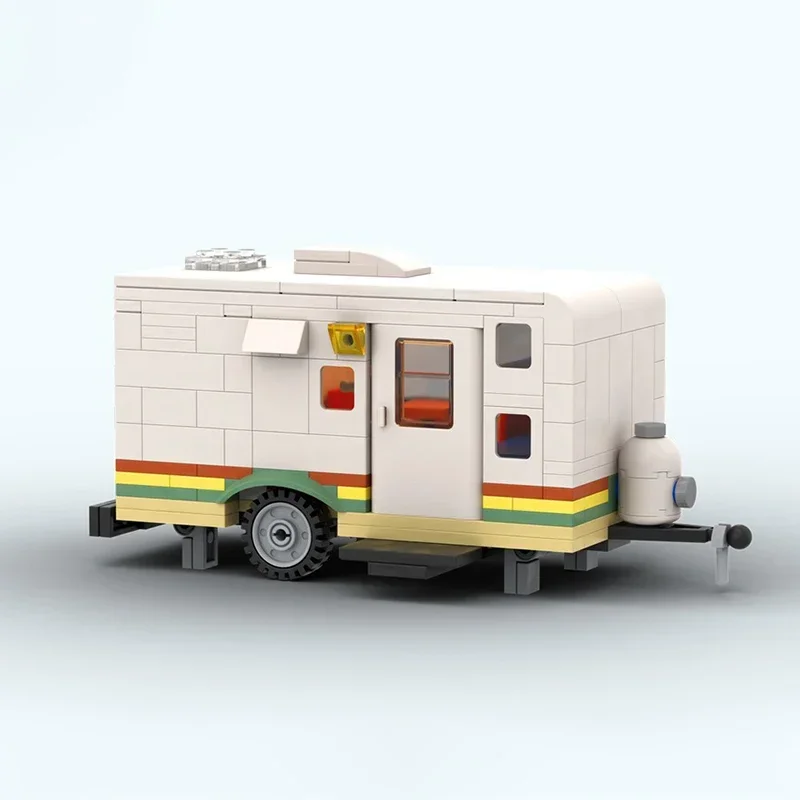 Moc Building Bricks Comfortable Camping Travel Trailer Caravan Model Building Technology Modular Blocks Construstion Toy Gifts