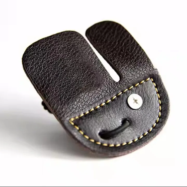 Archery Double Layer Cow Leather Finger  Protector Archery Glove RH LH for Recurve Bow Arrows Guard Pad Equipment Gear